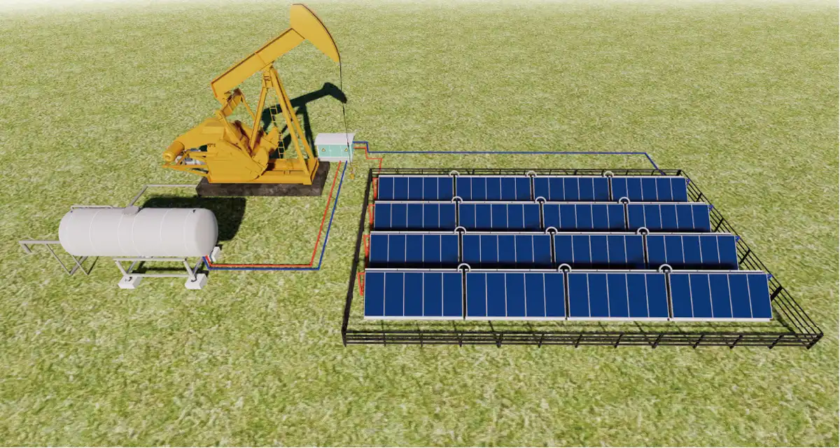 Solar-powered Oilfield Heating System