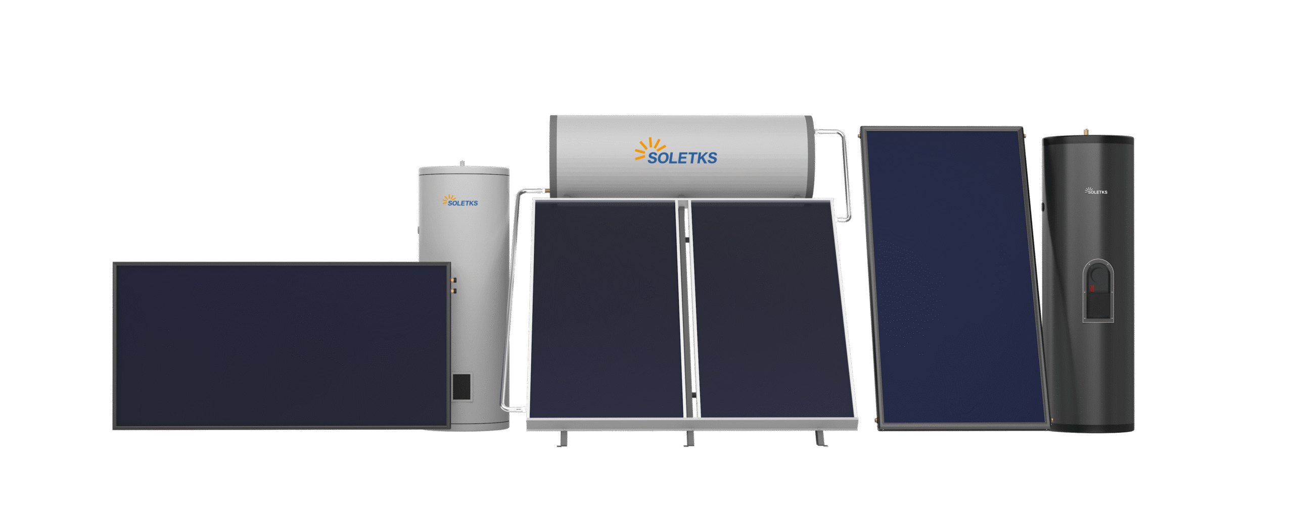 SOLETKS solar hot water system products and tanks